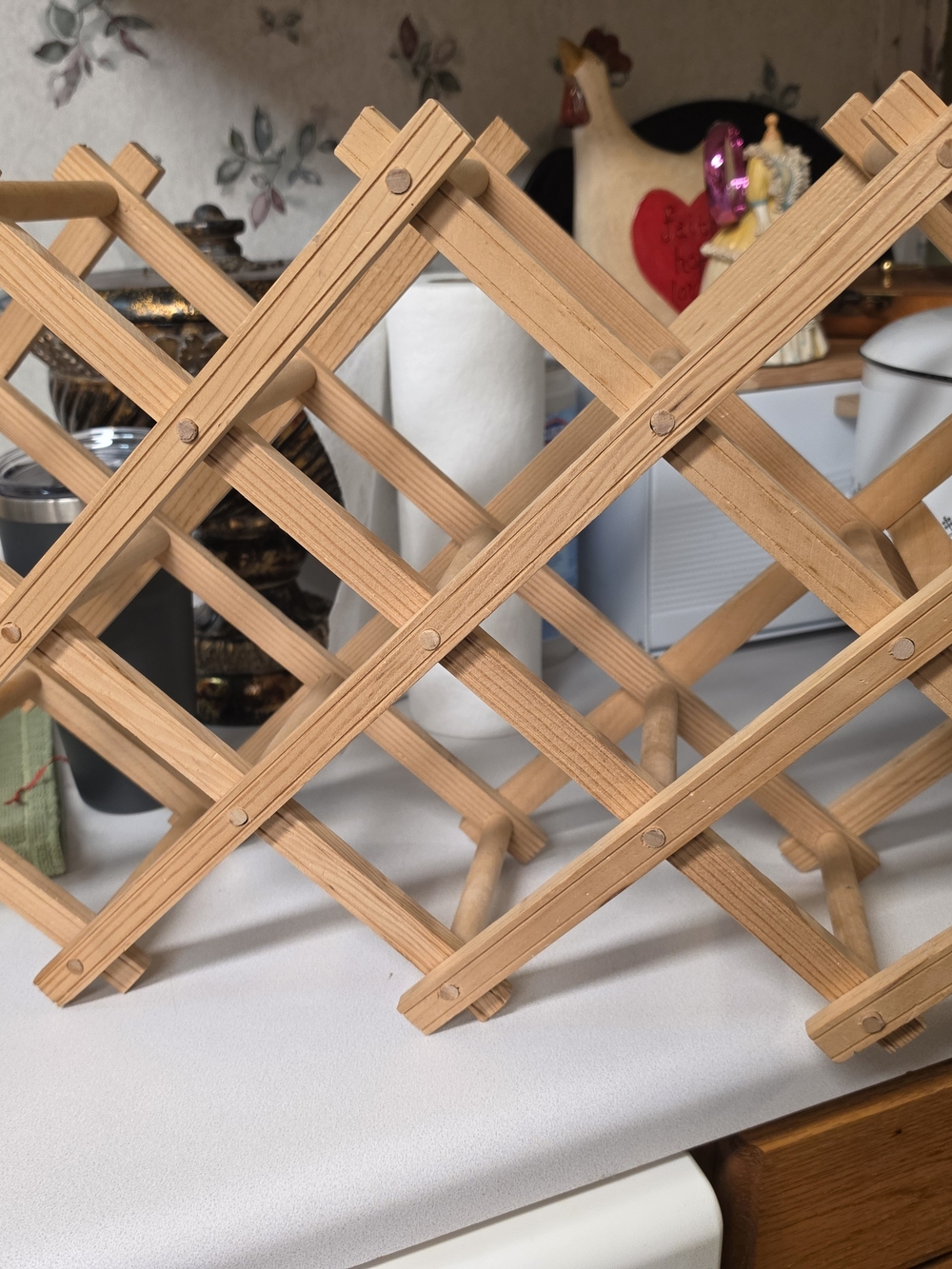 Source Unknown Light Wood Expandable Bottle Rack - Picture 4 of 5
